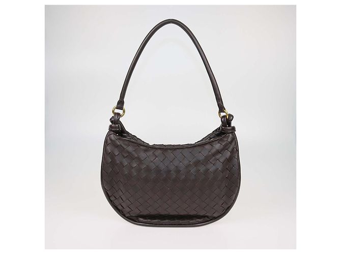 Borsa Gemelli media in pelle Intrecciato Cacao Bottega Veneta Nero - vista 3