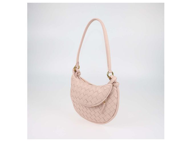 Picca borsa Gemelli in pelle Intrecciato rosa blush Bottega Veneta - vista 2