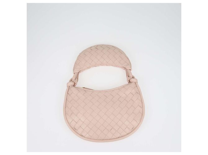 Picca borsa Gemelli in pelle Intrecciato rosa blush Bottega Veneta - vista 4