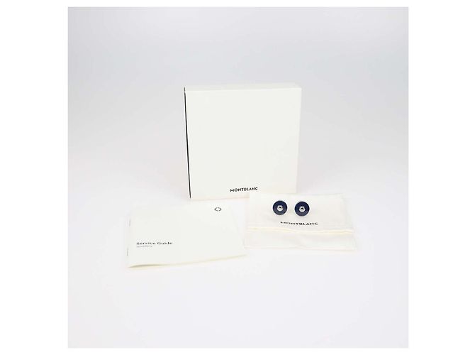 Gemelli Montblanc Pix in resina blu e acciaio inossidabile Argento - vista 6