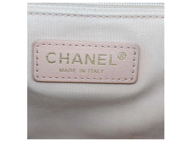 Borsa a tracolla Chanel Accordion Flap in pelle matelassé bianca invecchiata Bianco - vista 5