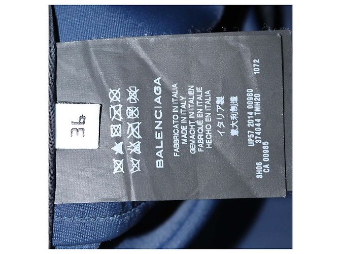 Balenciaga Mini Short in pelle nera con 2 tasche Nero - vista 5