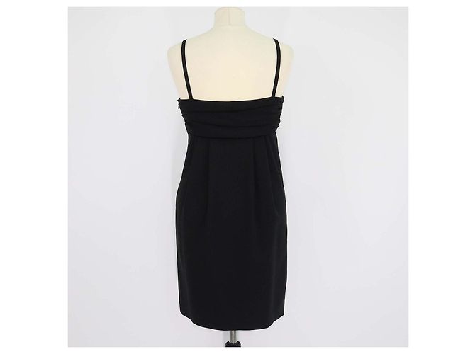 Moschino Cheap And Chic Moschino Cheap & Chic Schwarzes Mini-Kleid mit Rüschen und schmalen Trägern - Ansicht 3