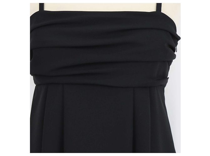 Moschino Cheap And Chic Moschino Cheap & Chic Schwarzes Mini-Kleid mit Rüschen und schmalen Trägern - Ansicht 4