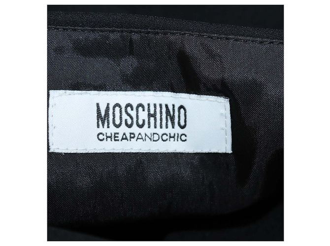 Moschino Cheap And Chic Moschino Cheap & Chic Schwarzes Mini-Kleid mit Rüschen und schmalen Trägern - Ansicht 5