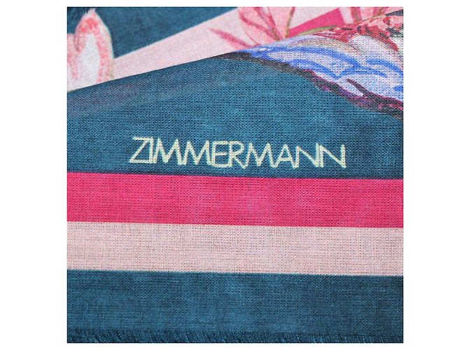 Zimmermann Pareo aus Baumwolle mit floralem Multicolor-Print Blau - Ansicht 3