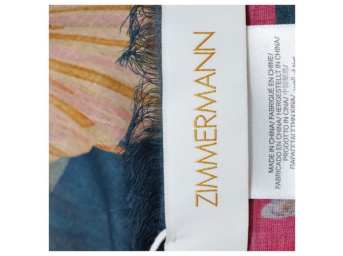 Zimmermann Pareo aus Baumwolle mit floralem Multicolor-Print Blau - Ansicht 5