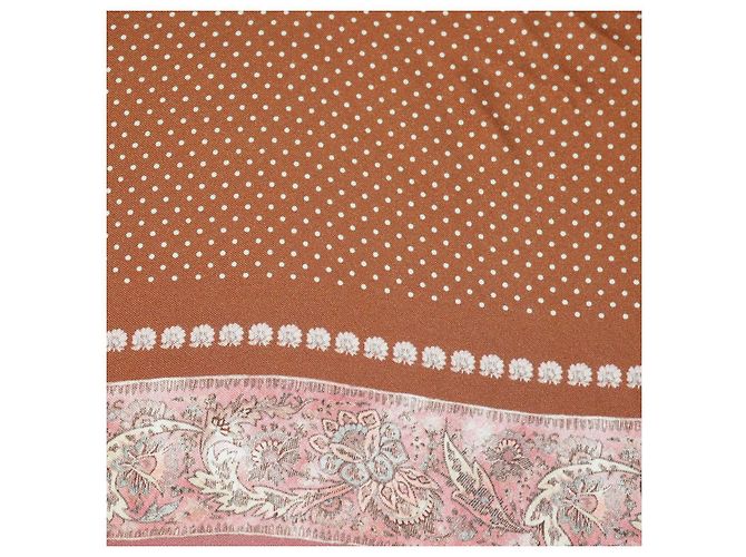 Zimmermann Pañuelo de seda marrón con estampado paisley 90 Castaño - vista 2