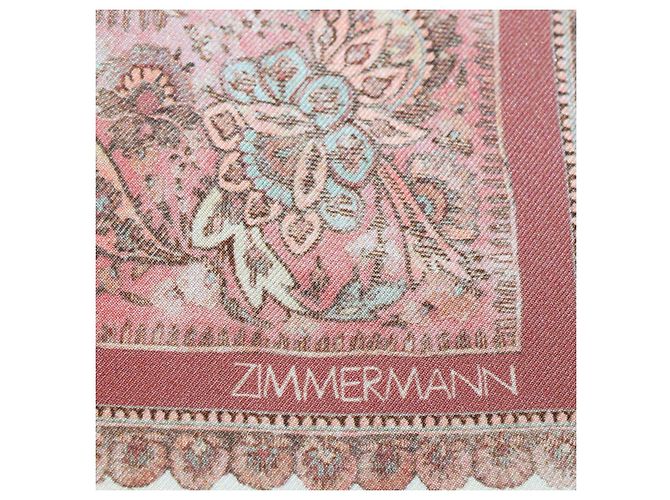 Zimmermann Pañuelo de seda marrón con estampado paisley 90 Castaño - vista 4