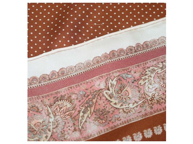 Zimmermann Pañuelo de seda marrón con estampado paisley 90 Castaño - vista 5