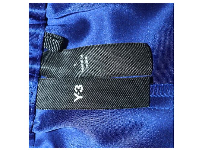 Y3 Set aus Kapuzenpullover mit Reißverschlusstasche und Jogginghose mit Kordelzug in Metallic-Blau - Ansicht 5