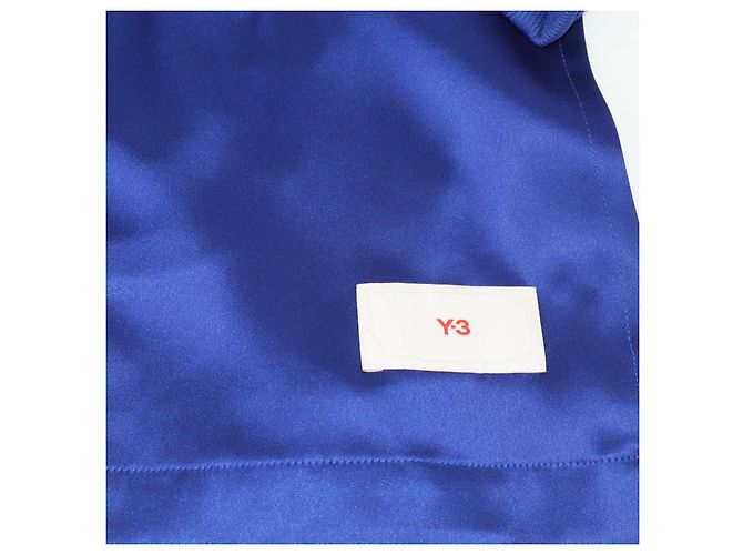 Y3 Set aus Kapuzenpullover mit Reißverschlusstasche und Jogginghose mit Kordelzug in Metallic-Blau - Ansicht 6