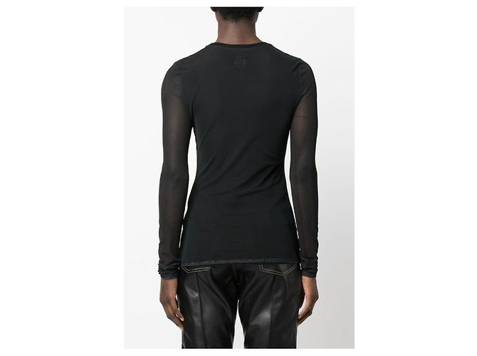 Loewe Top de Malla Manga Larga Estampado Anthurium - Negro Roja - vista 5