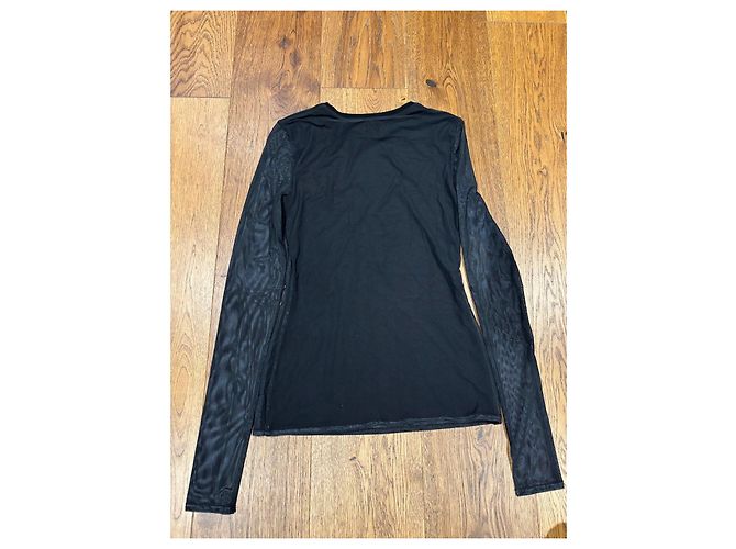 Loewe Top de Malla Manga Larga Estampado Anthurium - Negro Roja - vista 8