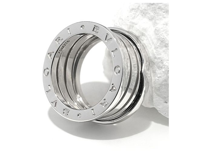Bulgari Anel Bvlgari B.Zero1 3-Band Ouro Branco - vista 2