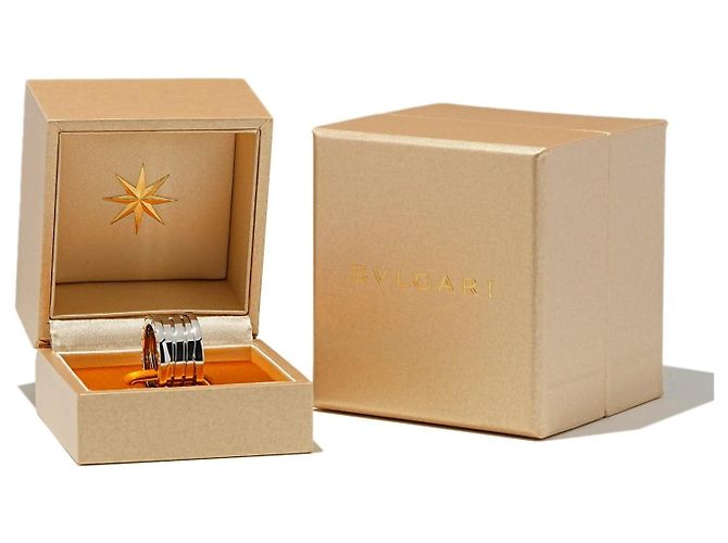 Bulgari Anel Bvlgari B.Zero1 3-Band Ouro Branco - vista 5