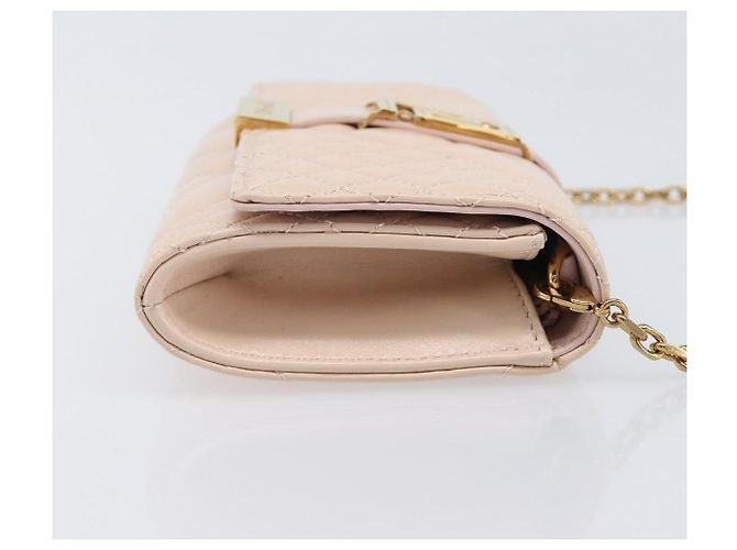 Versace Greca Goddess Convertible Clutch Leather Mini Rosa - vista 3