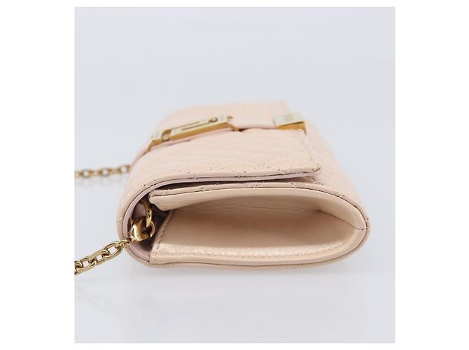 Versace Greca Goddess Convertible Clutch Leather Mini Rosa - vista 4