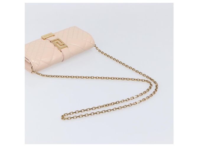Versace Greca Goddess Convertible Clutch Leather Mini Rosa - vista 7