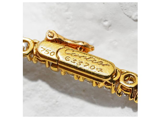 Cartier Riviere Diamanten-Tennis-Halskette aus Gelbgold Golden - Ansicht 4