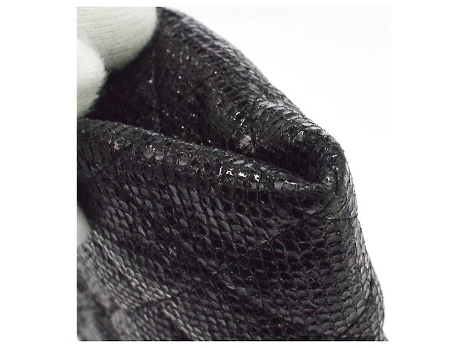 Chanel Chain Flap Quilted Iridescent Fabric Small Nero - vista 7