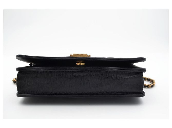 Chanel Boy Wallet on Chain Pelle Caviar Nera Nero - vista 9