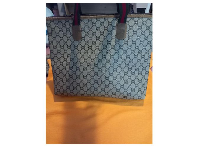 Gucci Plus Monogram Shopper Braun Beige PVC Dunkelbraun - Ansicht 2