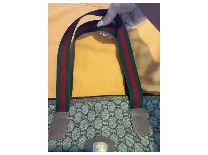 Gucci Plus Monogram Shopper Braun Beige PVC Dunkelbraun - Ansicht 3