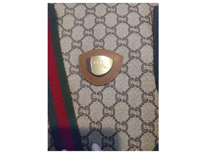 Gucci Plus Monogram Shopper Braun Beige PVC Dunkelbraun - Ansicht 8