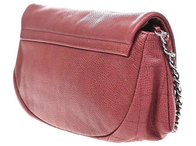 Chanel Timeless Half Moon Flap Caviar Medium Vermelho - vista 4