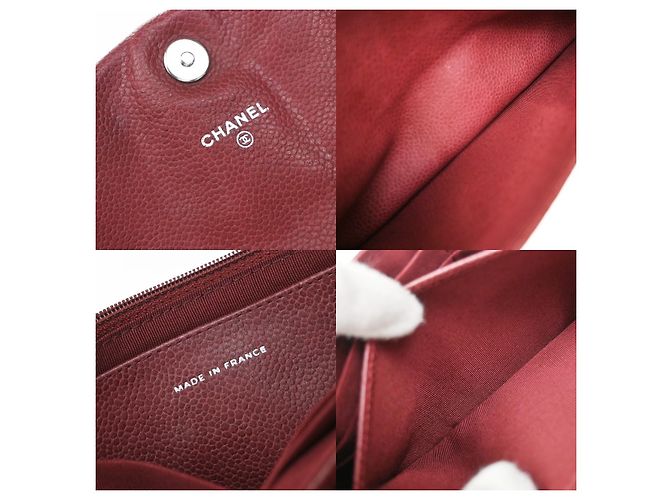 Chanel Timeless Half Moon Flap Caviar Medium Vermelho - vista 6
