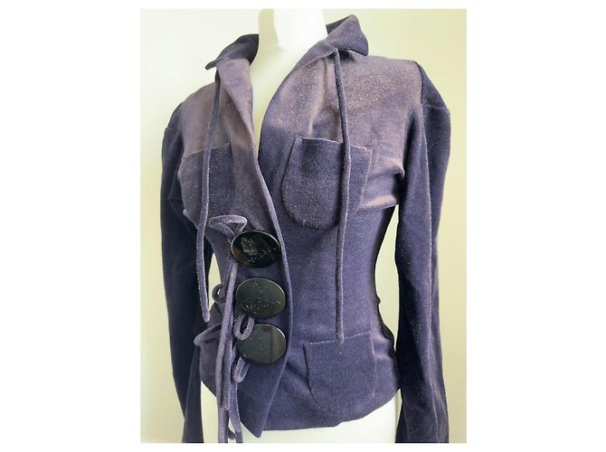 Vivienne Westwood Gold Label 'Dressed to Scale' Jacke Dunkelviolett - Ansicht 10