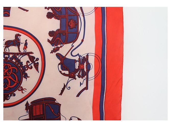 Pañuelo de seda Hermès Ex Libris - Rojo, Azul, Blanco Roja - vista 5
