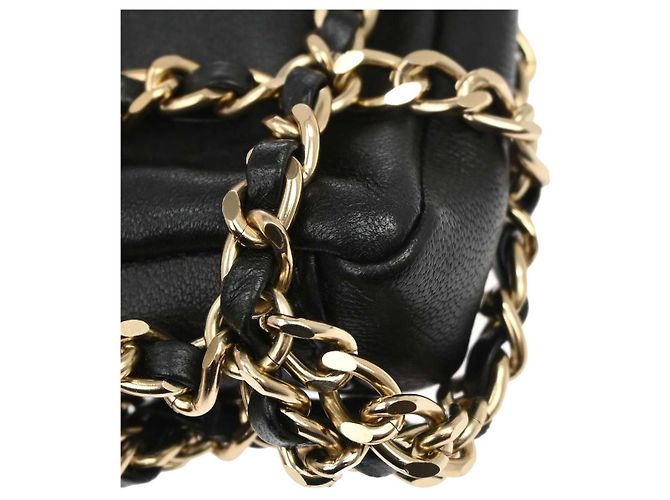 Chanel Chain Frame Lambskin Nero - vista 7