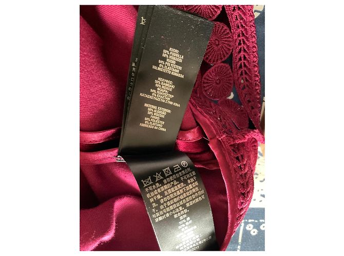 Ted Baker Samtkleid bordeauxrot mit Spitzenbesatz - Ansicht 9