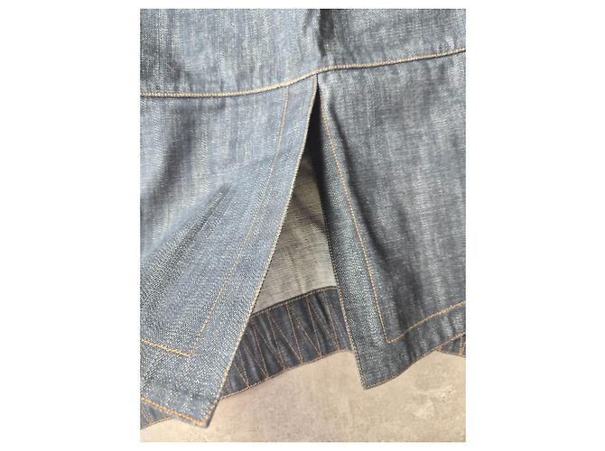 Alaïa asymmetrischer Denim-Rock Blau - Ansicht 2