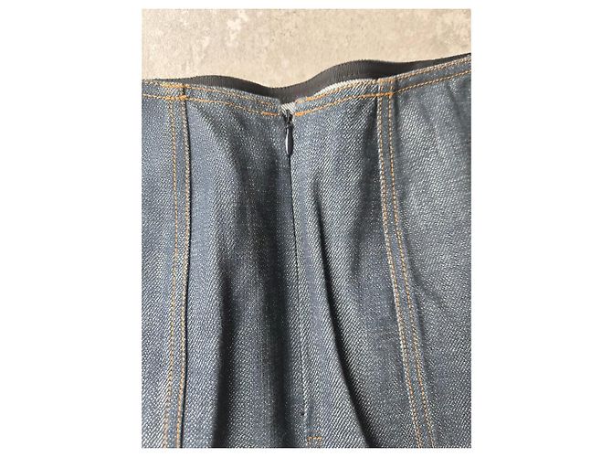 Alaïa asymmetrischer Denim-Rock Blau - Ansicht 5