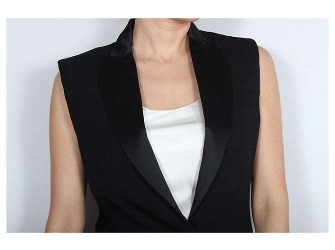 Joseph Blazer Tuxedo senza maniche nero - vista 4