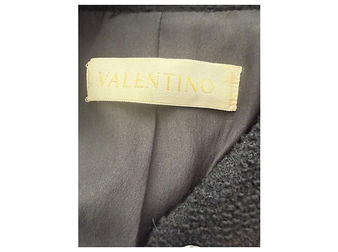 Abrigo Valentino de lana virgen negra con lazo de leopardo Negro Estampado de leopardo - vista 6