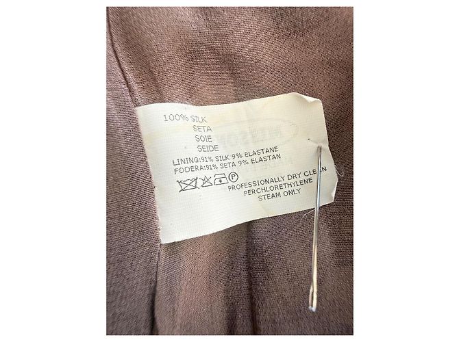 Vestido de seda Missoni con adornos de cabujón Castaño Blanco Azul Multicolor Beige Verde Gris - vista 7