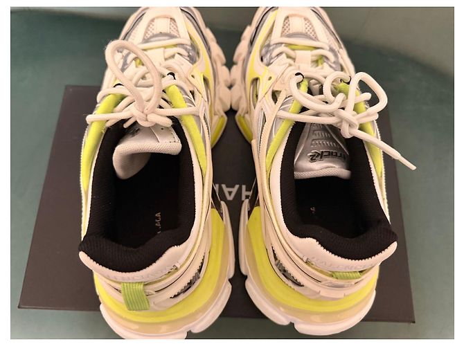 Sneakers Balenciaga Track Bianco Giallo - vista 14