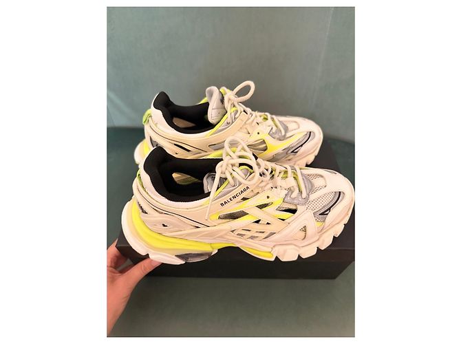 Sneakers Balenciaga Track Bianco Giallo - vista 17