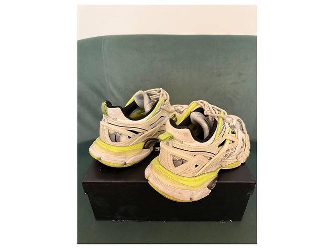 Sneakers Balenciaga Track Bianco Giallo - vista 2