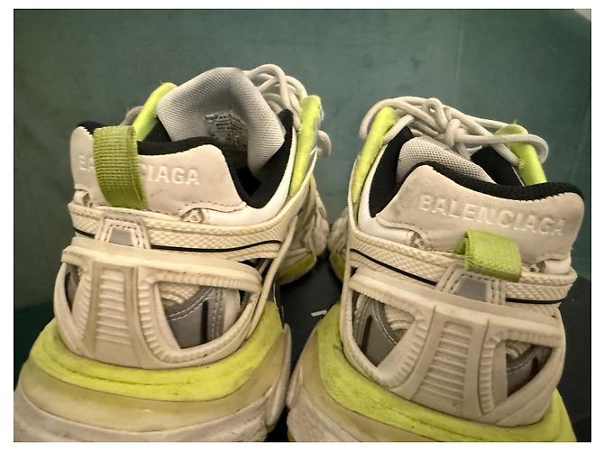 Sneakers Balenciaga Track Bianco Giallo - vista 3