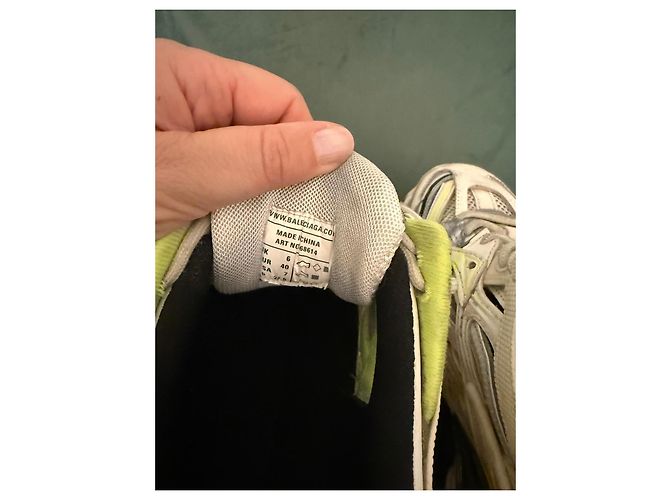 Sneakers Balenciaga Track Bianco Giallo - vista 5
