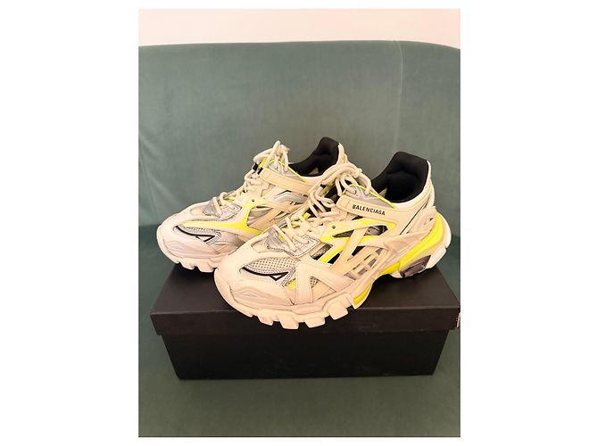 Sneakers Balenciaga Track Bianco Giallo - vista 8
