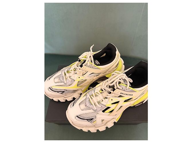 Sneakers Balenciaga Track Bianco Giallo - vista 9