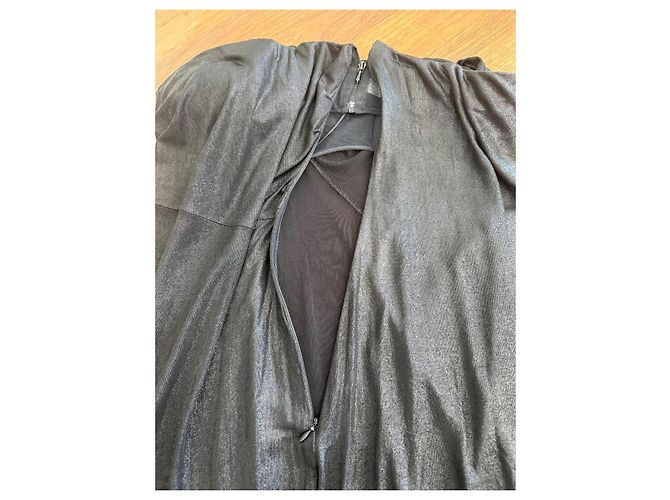 Christian Dior Asymmetrisches Drapiertes Abendkleid Schwarz - Ansicht 7