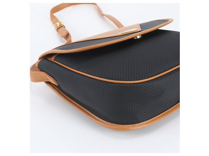 Borsa a tracolla in pelle Yves Saint Laurent Marrone Nero - vista 6