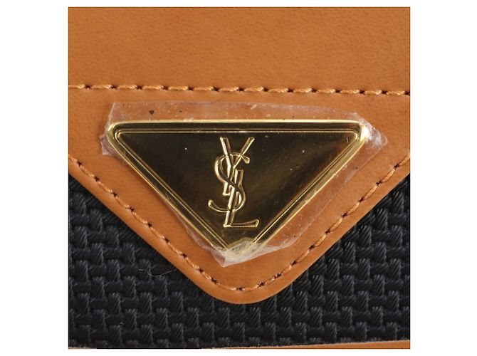 Borsa a tracolla in pelle Yves Saint Laurent Marrone Nero - vista 8